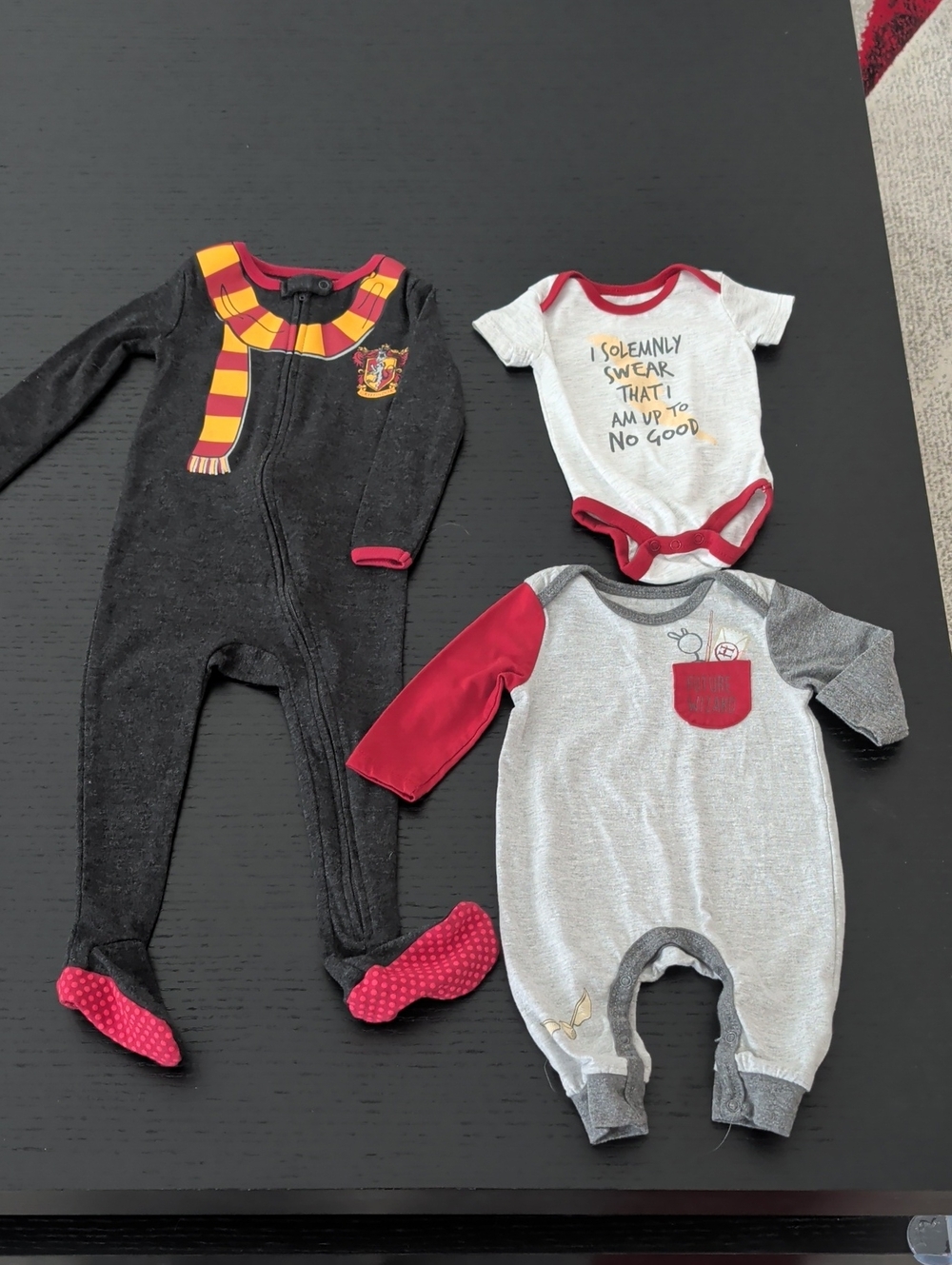 3 Piece Wizarding World Harry Potter Baby 3 24 Month One Piece Footie Onesies